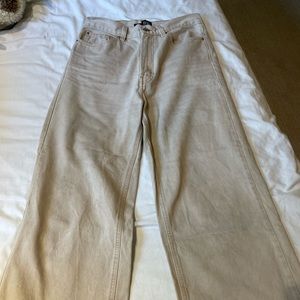 Urban outfitters tan jeans high rise and straight leg